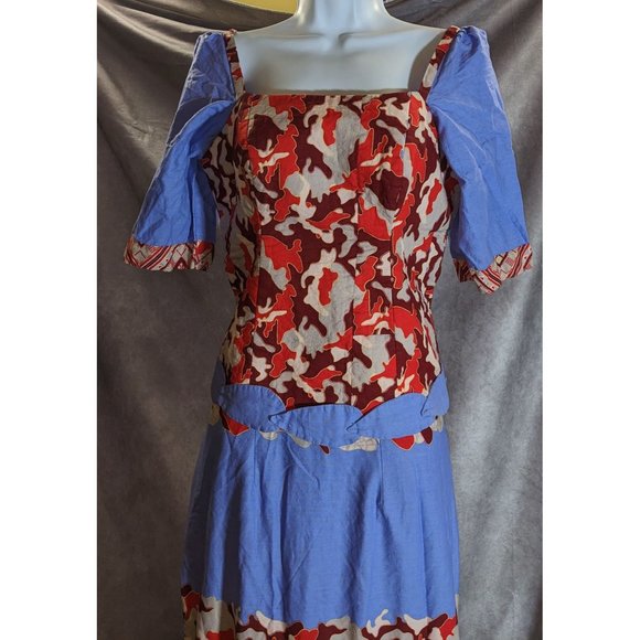 Handmade Traditional African Skirt And Top Set - Picture 2 of 9